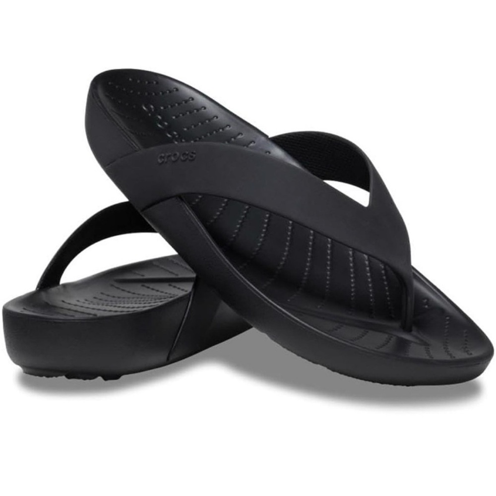 Crocs Women’s Splash Flip Flops Lightweight Sandals Black Size 10 
NEW WITH TAG